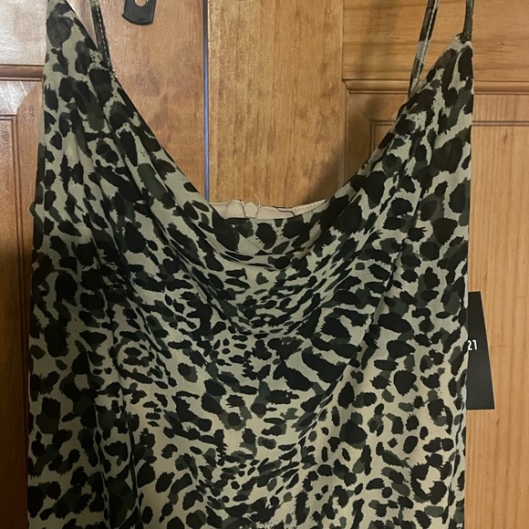 NWT Forever 21 Army Camo Print Mini Dress w Adjustable Spaghetti Straps, Medium - Picture 2 of 12